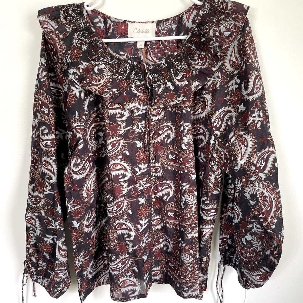 NWT Cleobella peasant long sleeve blouse